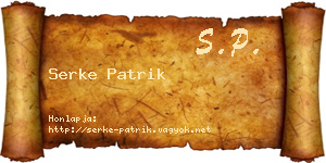 Serke Patrik névjegykártya